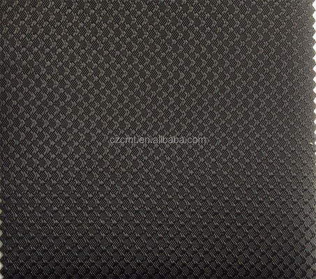 Retardante de llama de peso medio 100% de poliéster diamante negro tela de jacquard 420D Oxford