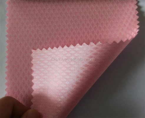 Barras de color rosa recubiertas de diamante Jacquard implícito 100% de poliéster Tejido de Oxford para artículos