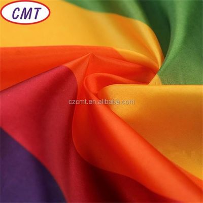 Solicitud de sombrilla de arco iris 210D de tejido de poliéster 100% de espesor medio